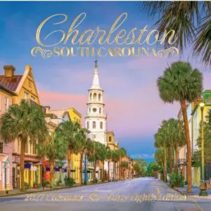 Charleston street with colorful buildings