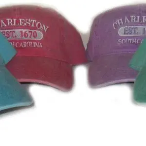 Colorful Charleston caps display