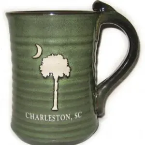 Charleston souvenir mug with crescent and tree