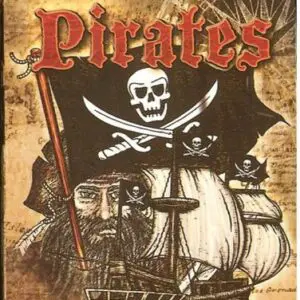 Pirate-themed playing cards packaging