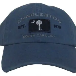 Charleston embroidered blue cap
