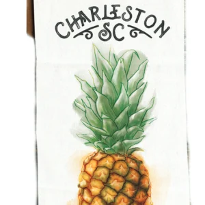Charleston SC towel with pineapple design.