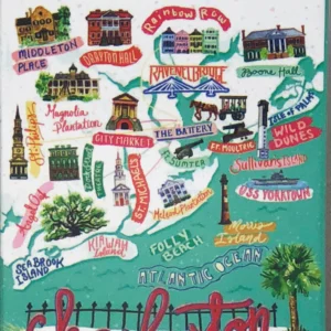 Charleston-themed playing cards with colorful illustrations.