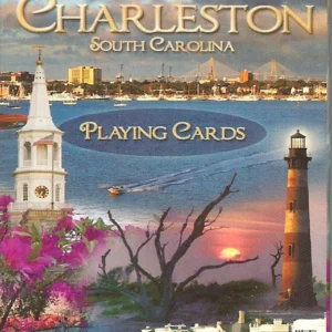Charleston, South Carolina themed playing cards packaging.