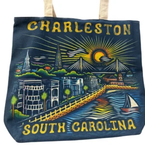 Tote bag with Charleston, South Carolina design.