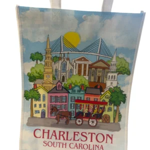 Charleston South Carolina illustrated tote bag.
