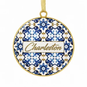 Blue and gold Charleston decorative ornament.